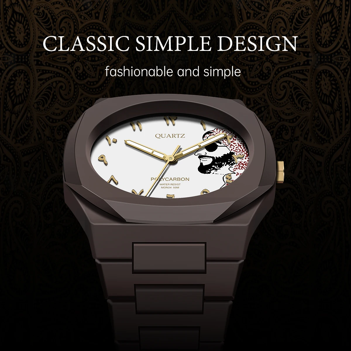 남성용 아라비아 숫자 쿼츠 시계 최고급 쿼츠 시계 남성 비즈니스 시계 방수