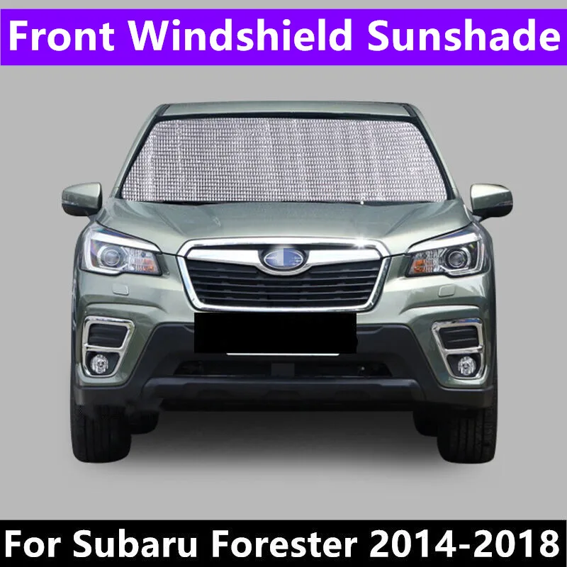 

Front Windshield Thick Privacy Interior Sunshade Aluminum Foil UV Protection For Subaru Forester 2014 2015 2016 2017 2018