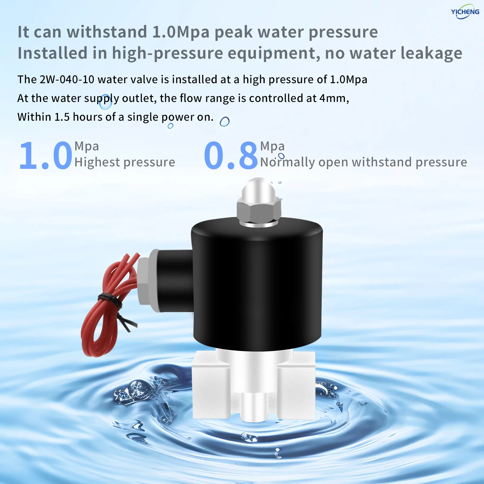3/8 بوصة جسم من الفولاذ المقاوم للصدأ صمام الملف اللولبي الكهربائي مغلق عادة، مياه متوسطة العمل، الهواء، سائل الزيت #3