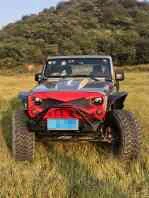 Lantsun لسيارة جيب JK Knight Grille ABS شبكة شواء كبيرة للوجه الأمامي لسيارة جيب لرانجلر JK07-17، ملحقات الديكور J354