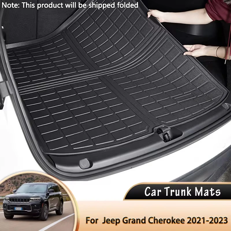 

for Jeep Grand Cherokee WL 2020 2021 2022 2023 Accessories Car Rear Trunk Mat Floor Waterproof Tray Liner Cargo Boot Carpet Mud