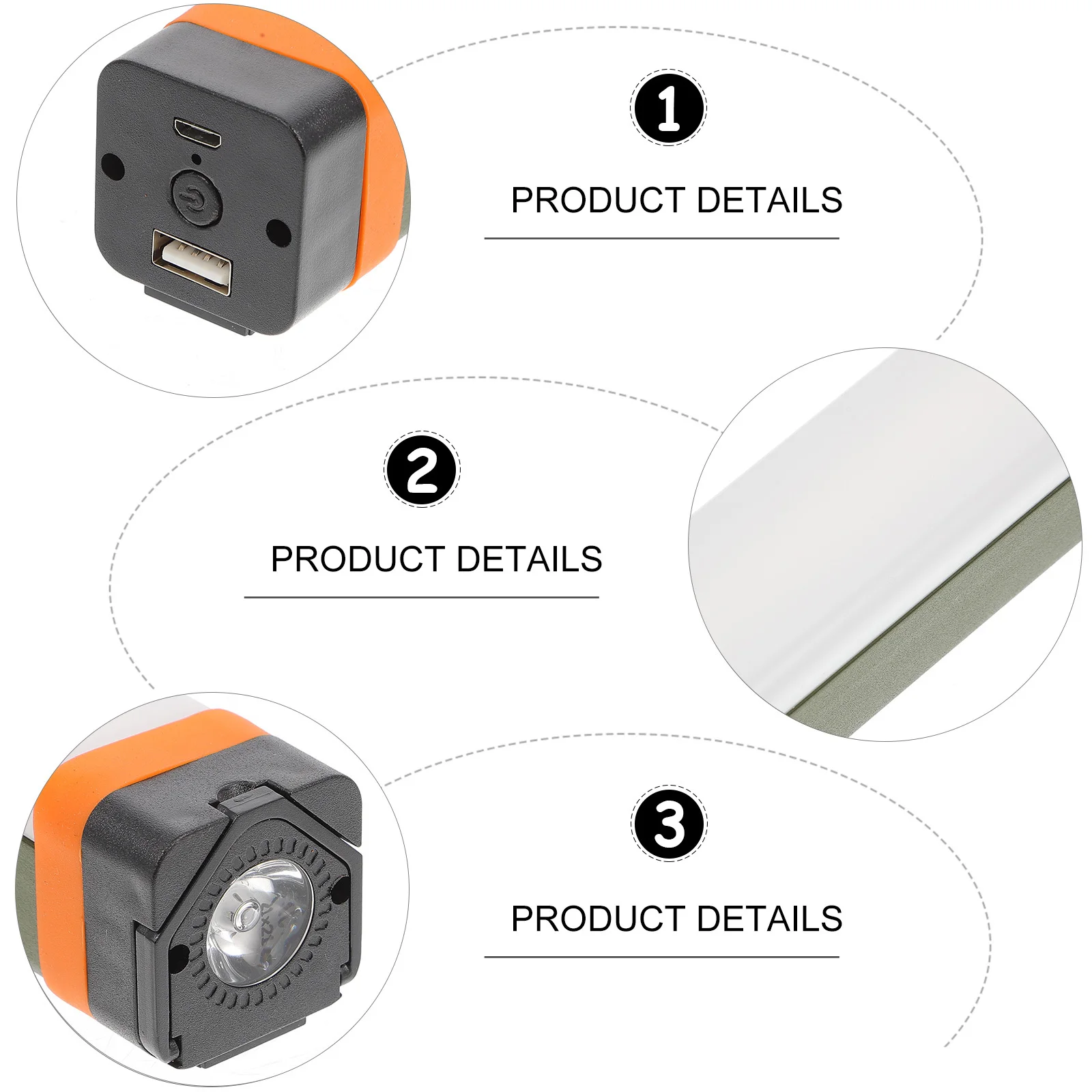 

1Set LED USB Charging Camping Lamp Portable Outdoor Tent Light Emergency Travel Fishing Mountaineering Lamp USB Charged Light