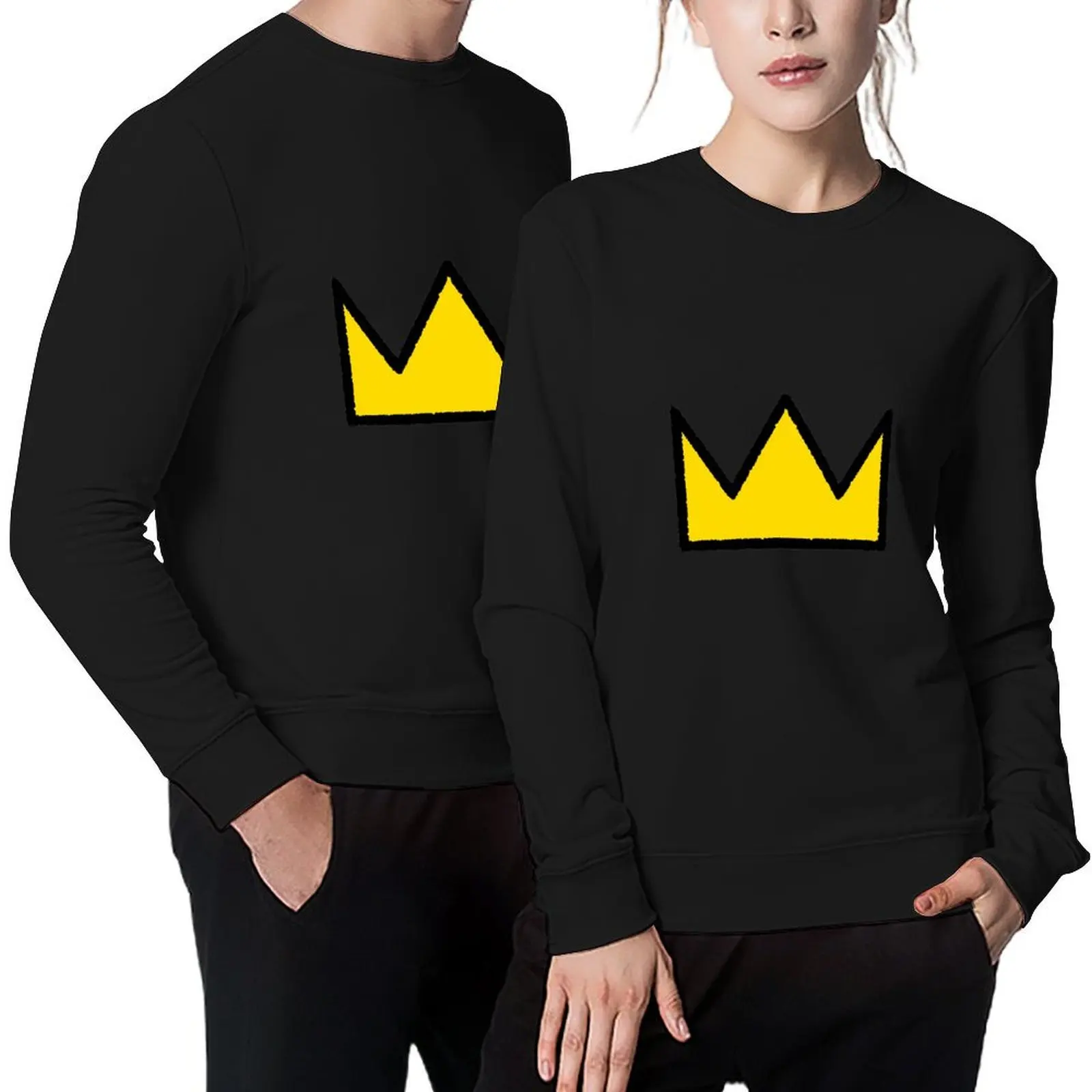 

Yellow Crown Sweater Pullover men wear autumn clothes japanese style men clothes hooded sweatshirts