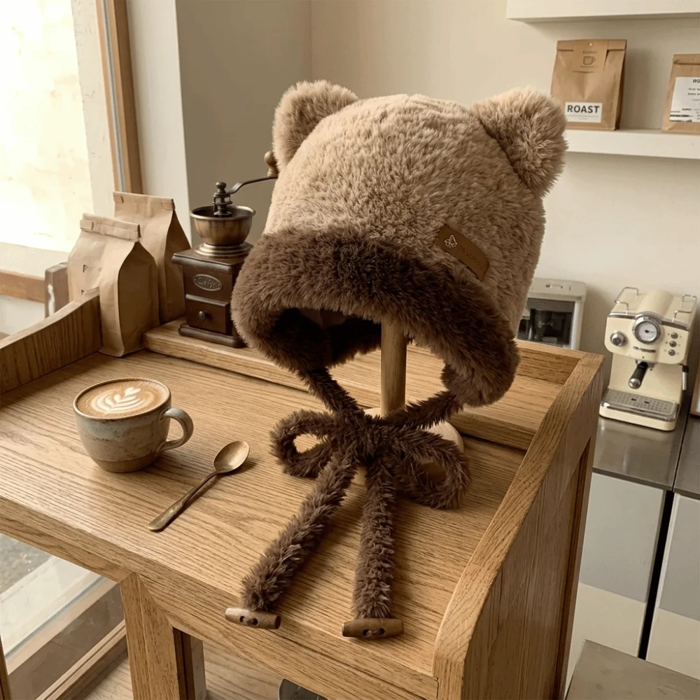 Cute Bear Ear Trapper Hat 56-5 - Trapper Hat Ear Flap 评论和价格