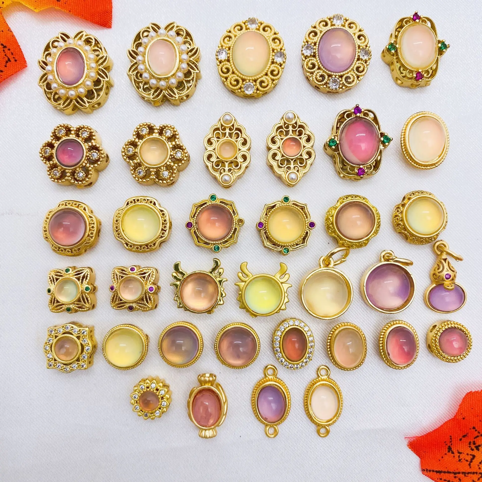 

7pxs медные инкрустированные имитацией порошка агатовые бусины DIY материалы для изготовления ювелирных изделий ручной работы жемчужное ожерелье аксессуары для браслетов