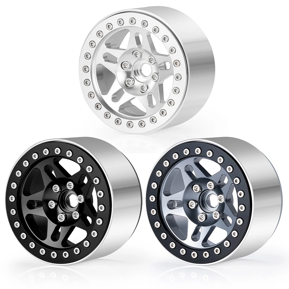 

MIBIDAO Алюминиевые 2,2-дюймовые 35-миллиметровые колесные диски с пятиконечной звездой для осевого SCX10 90046 Wraith 90048 TRX-4 1/10 RC Car