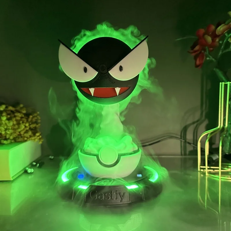 Pokemon Gastly Humidifier Remote Control 7 Colors Changing LED Night Light & Aromatherapy Diffuser Cute Anime Desk Decor Gift