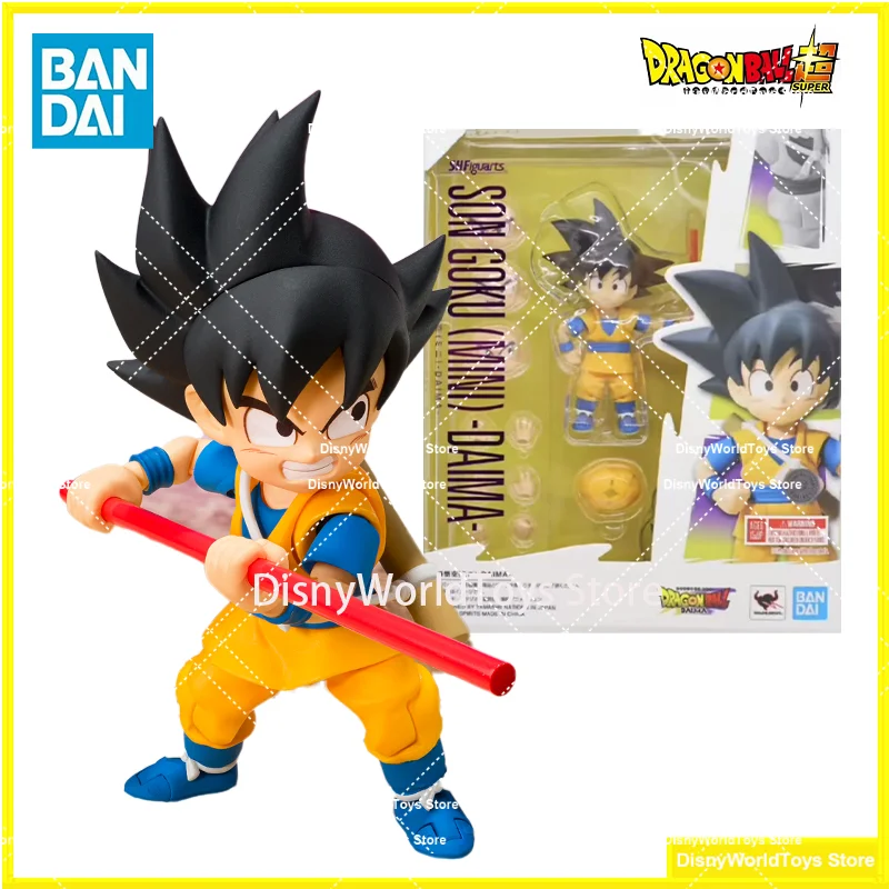 100% oryginalny BANDAI S.H.Figuarts Son Goku MINI DAIMA SHF Dragon Ball Z w magazynie Anime kolekcja figurek zabawki modele