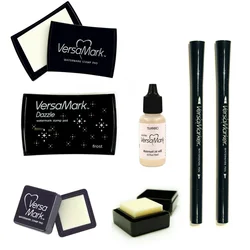 Tsukineko VMS 001002003 Pigment Stamp Transparent Silver Champagne Gold Seal Marker Pen Embossed BLACKPINK Pen Set