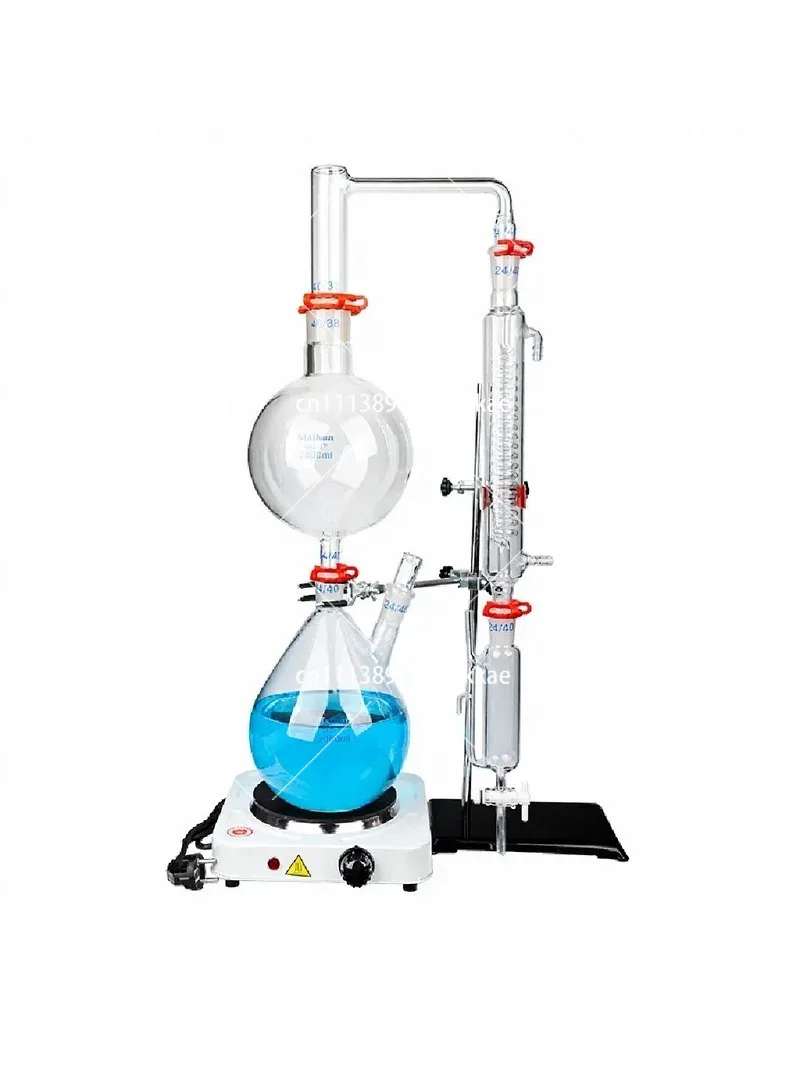 2000ml Essential Oil Distillation Extraction Kit, Complete Set for Home Use, Separator Included