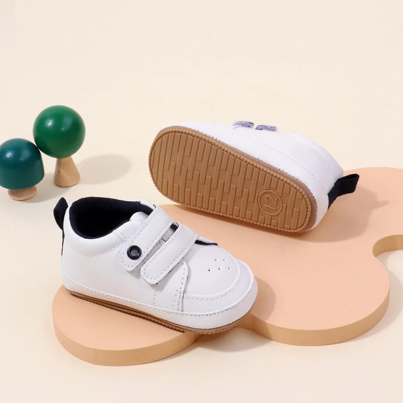 Baby Boys Girls Spring and Autumn New Baby Solid Colour Non-slip Walking Shoes Rubber Soles Hundred Casual Shoes