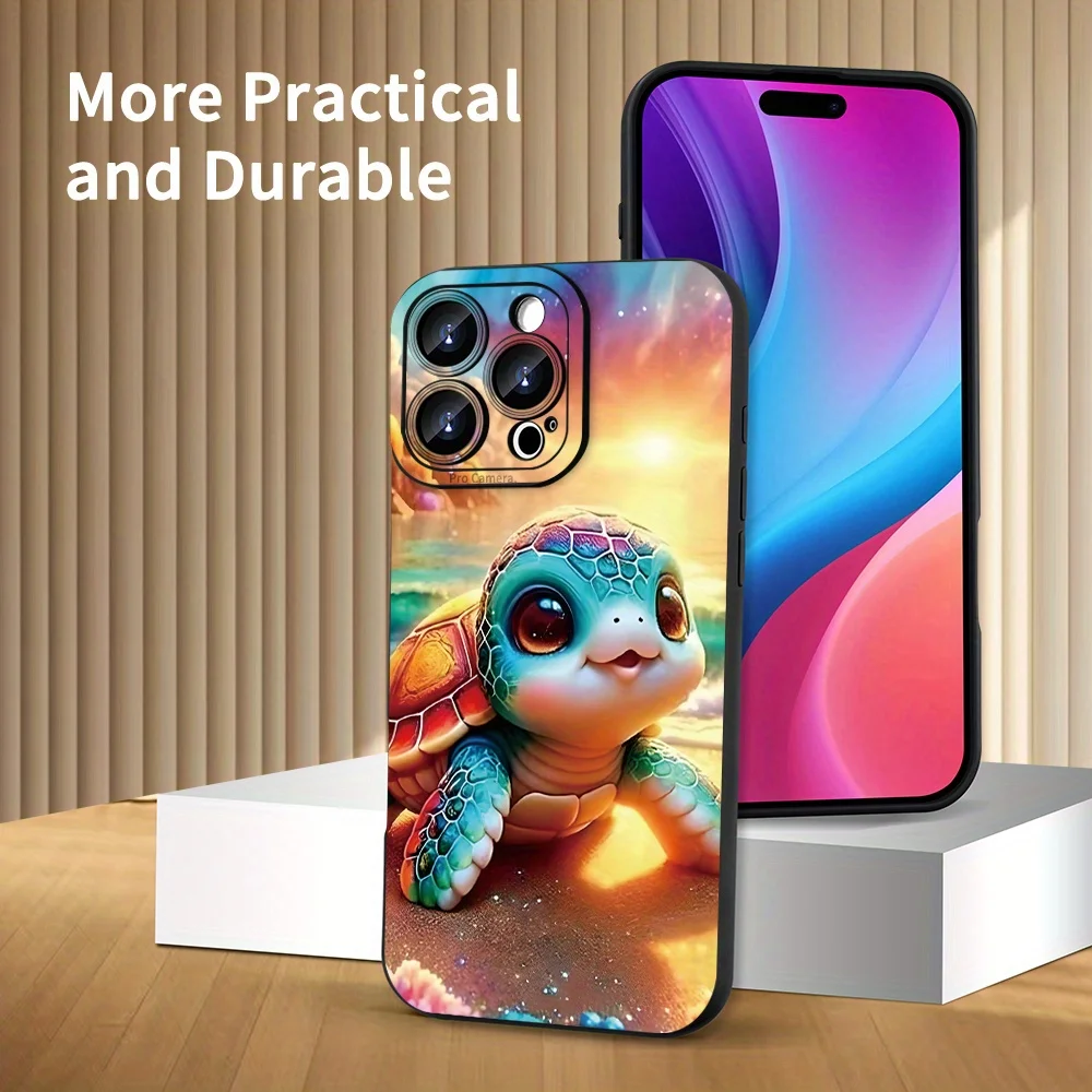 Popolare custodia per telefono con motivo tartaruga creativa, compatibile con iPhone17 16 15 14 13 12 11 Pro/Max Plus