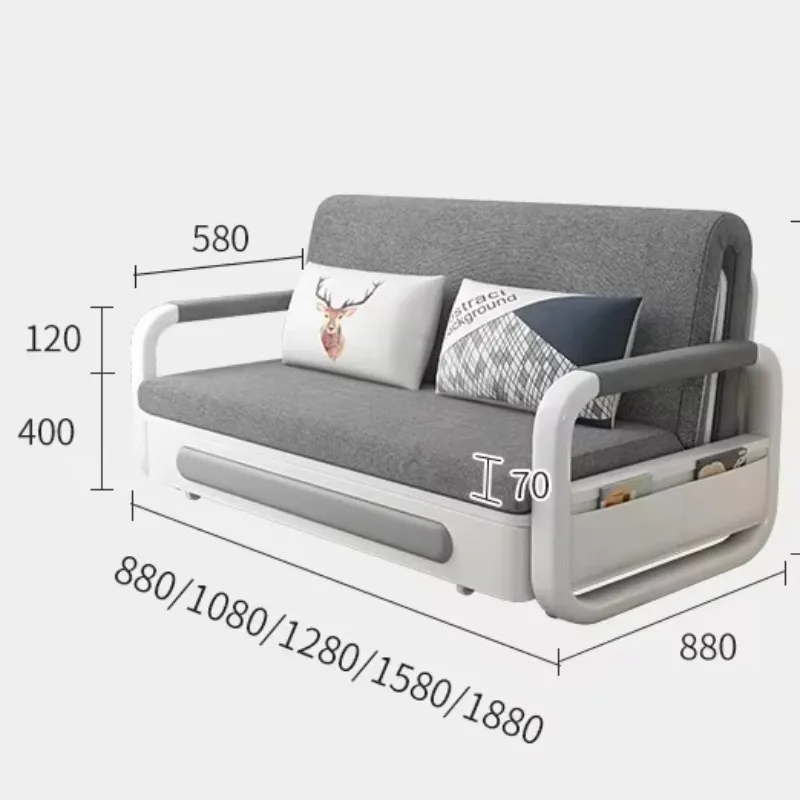 Sofa Bed Folding Dual-use 2024 New Household Small Single Living Room Balcony Multi-function Simple Telescopic Bed