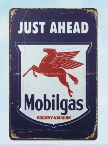 Mobilgas Mobiloil Pegasus Flying Horsemetal tin sign unique wall art