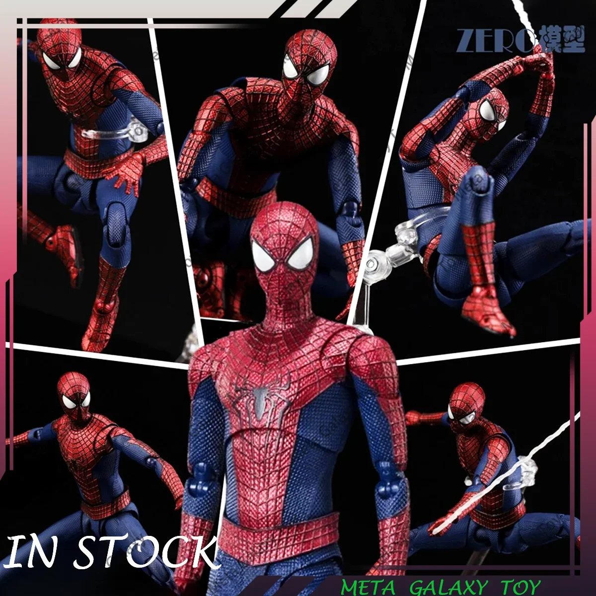 Ct Mafex 001 Spiderman Action Figure Peter Parker Andrew Garfield The Amazing Spider-Man Shf Anime Figurine Customized Toys Gift