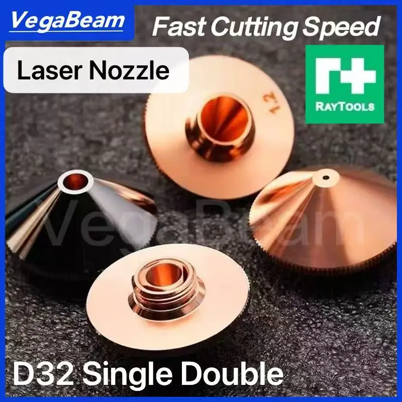Raytools Laser Nozzle Single Double Layers D 32mm Caliber 0.8-6.0 for Raytools WSX Fiber Laser Cutting Head M14 Laser Nozzle H15