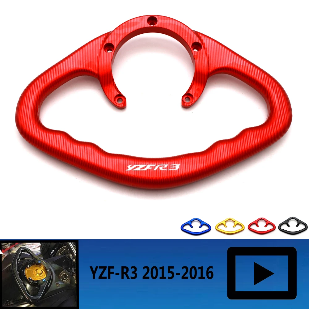 For YAMAHA -YZF-R3- 03 2015 2016 2017 2018 CNC Motorcycle Passenger Handgrips Hand Grip Tank Grab Bar Handles Armres