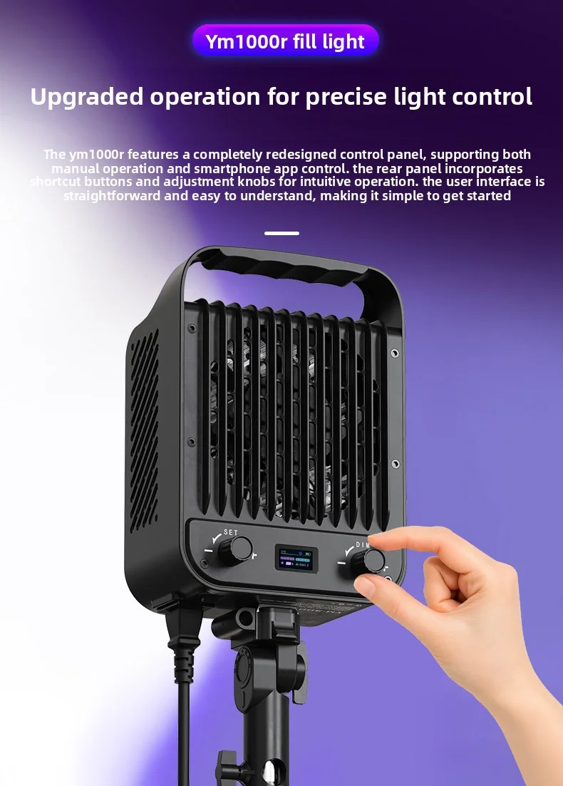 ZSYB 200W Full-Color RGB Fill Light 200W  Portable Photography Fill Light for Live Streaming Photography