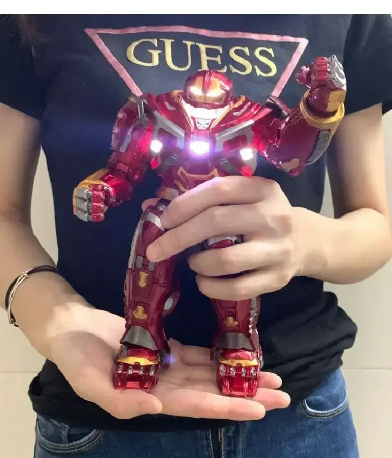 Disney The Avengers Iron Man Glowing Anti-hulk Model Super Hero Action Figure Collection Model Statue Toy Children's Gift