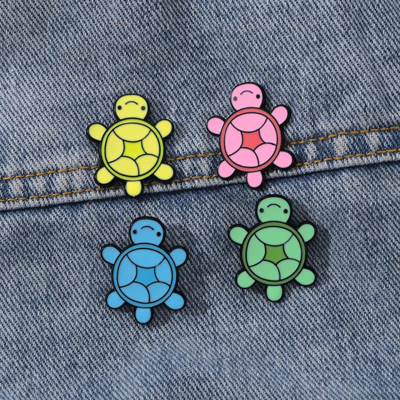 Cute Tortoise Turtle Brooch Pin Lovely Animal Badge Decoration for Clothing Hat Bag Backpack Garment Accessory