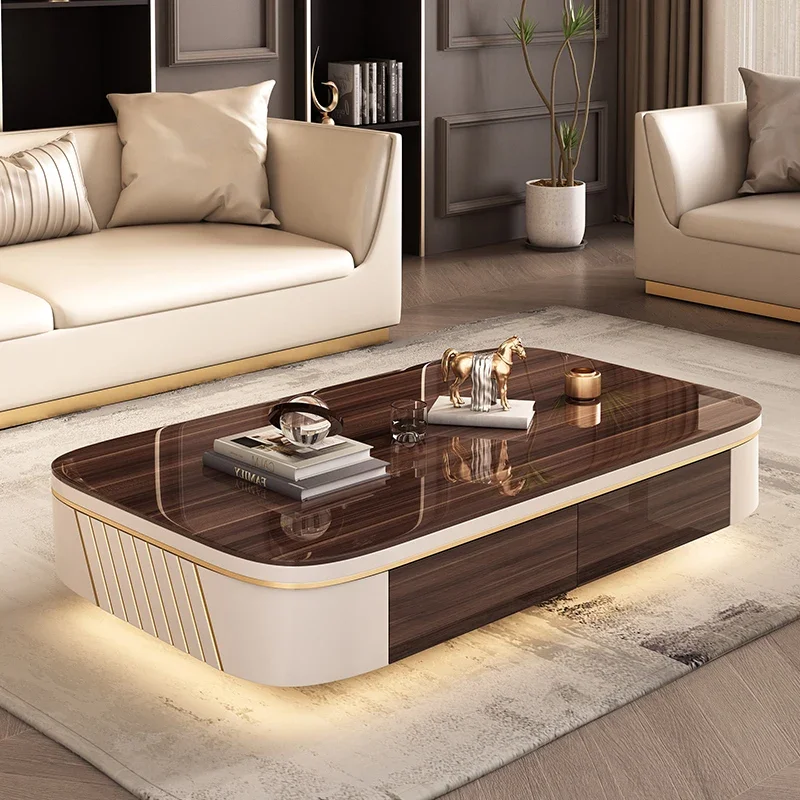 Square Coffee Table, Home Living Room, High-end Designer, Tea Table, TV Cabinet Combination, New Model