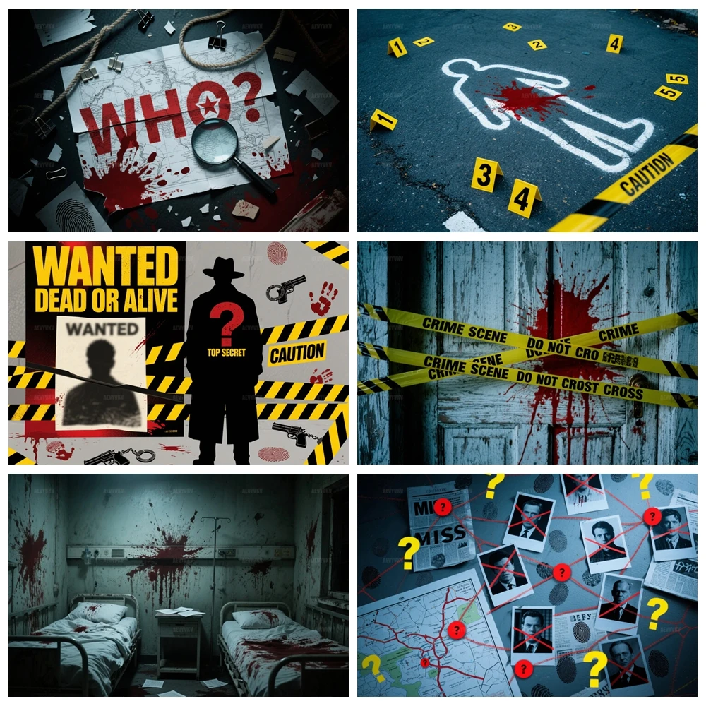 

Crime Scene Backdrop Detective Spy Agents Suspect Photography Back Dead Or Alive Warning Police Mysterious Photography Banner