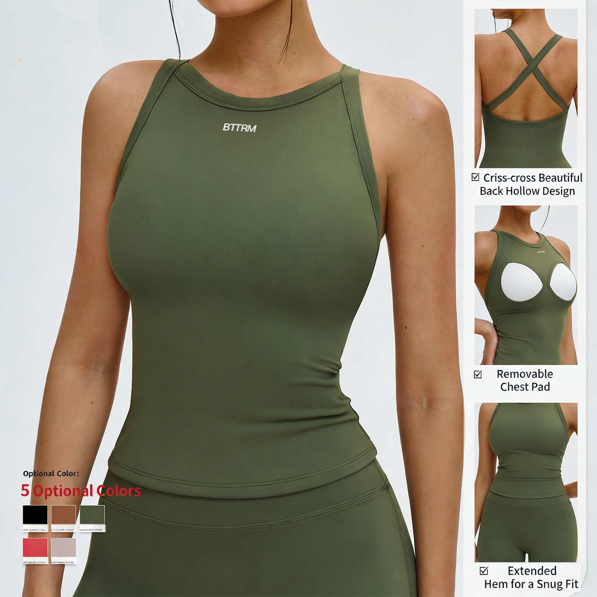 

BetterMe Women Solid Round Neck Ribbed Tank Top Camisole Elastic Tank Top O Neck Solid Tank Top