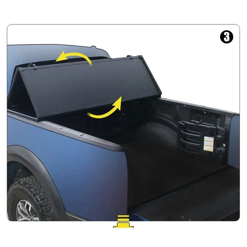 

Aluminum Hard Tri-fold Tonneau Cover Pickup Truck Auto Parts