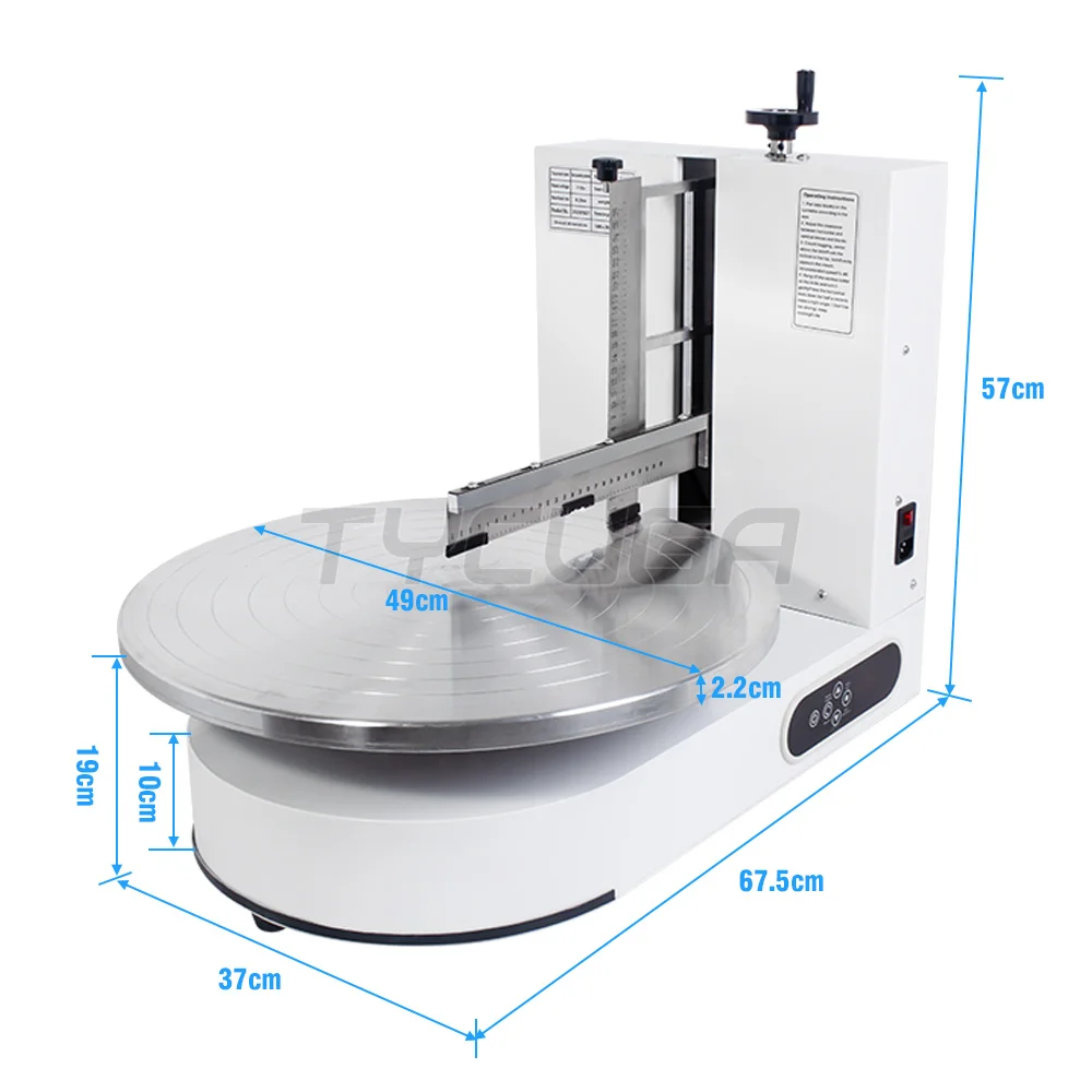 6-18 cali duży tort urodzinowy krem ​​maszyna do powlekania lukrem 110 V/220 V chleb tort weselny krem ​​masło rozprowadzanie Daubing urządzenie do robienia lukremu