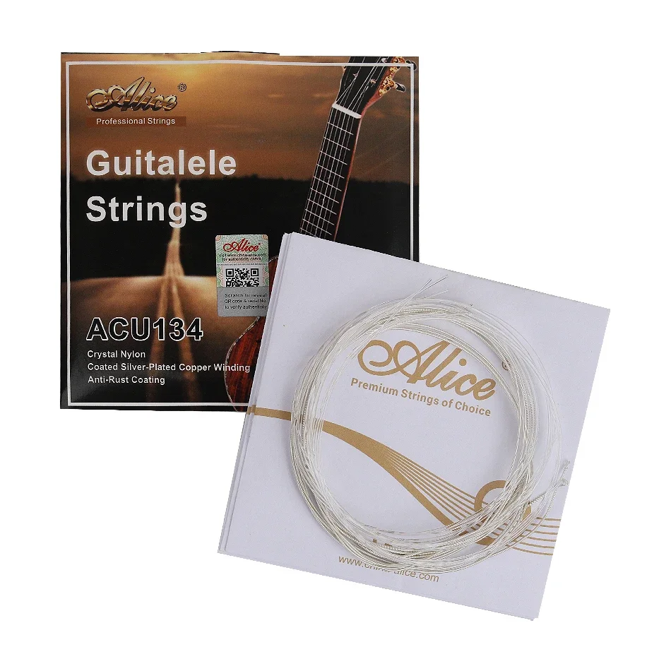 Alice ACU134/135/135BK Guitalele Strings For 6-Strings Nylon Coated Copper Winding Ani-Rust Coating