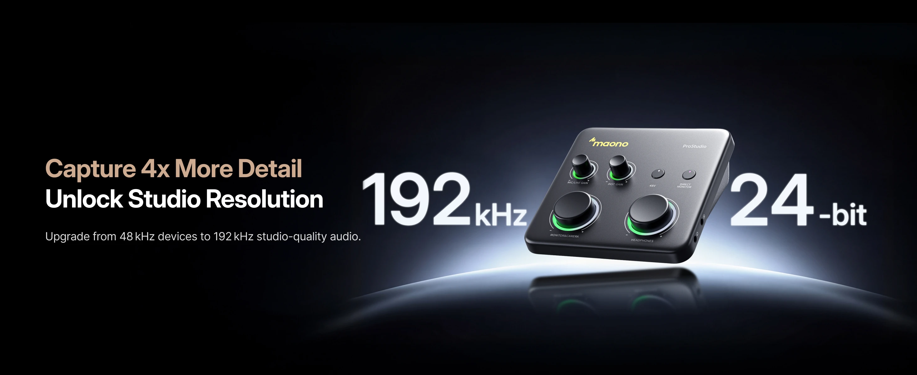 MAONO P1 Hybrid Audio-Interface mit 70dB Verstärkung für PC, Telefon, iPad, Gitarre, Auto-Gain, Loopback, ASIO für Podcast, Streaming, Musikaufnahme – Detail 10