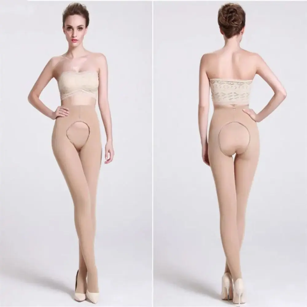 

Зимние колготки 120D с открытой промежностью, женские леггинсы с высокой талией, узкие эластичные леггинсы больших размеров, женские леггинсы