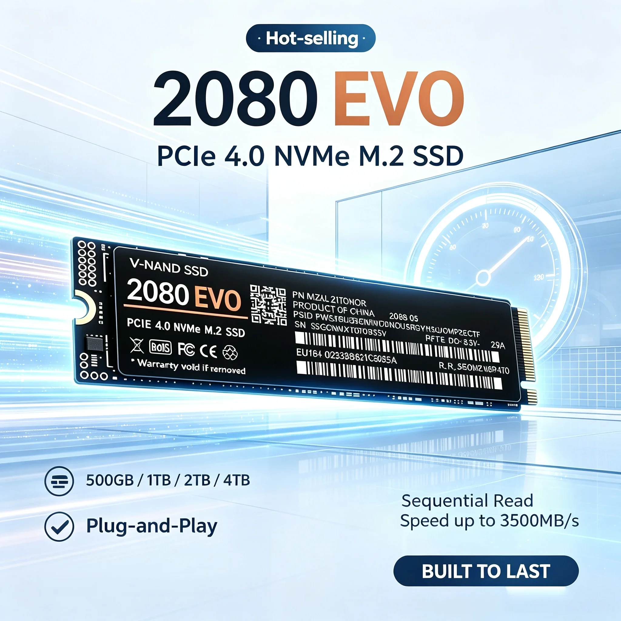 2080 EVO NVMe M.2 2280 SSD PCIe4.0 x4 3500MB/s TLC 3D NAND Internal Gaming Drive 500GB 1TB 2TB 4TB PS5 Desktop Laptop