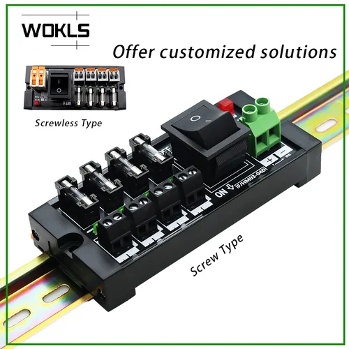 Bloque de terminales de resorte de carril Din Módulo de expansión Fuente de alimentación Bloque de terminales de rama de terminal común