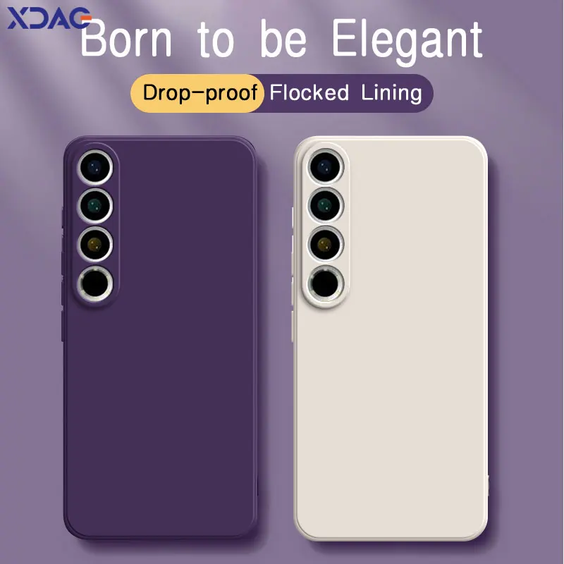 

Original Square Liquid Silicone Phone Covers for Meizu 20 Pro Lens Protective Sports Waterproof Soft Shockproof Cases Meizu20Pro