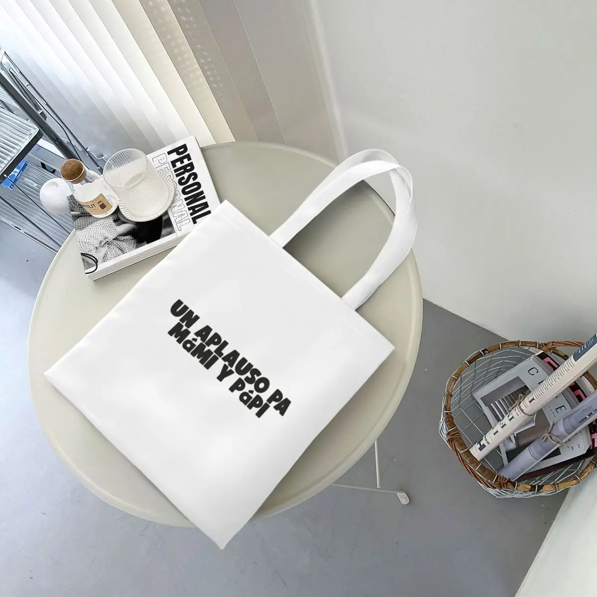 DtMF بورتوريكو باد باني حمل الحقائب النسائية حقيبة يد قابلة للطي حقيبة كتف الطالب حقيبة تسوق قابلة لإعادة الاستخدام #4