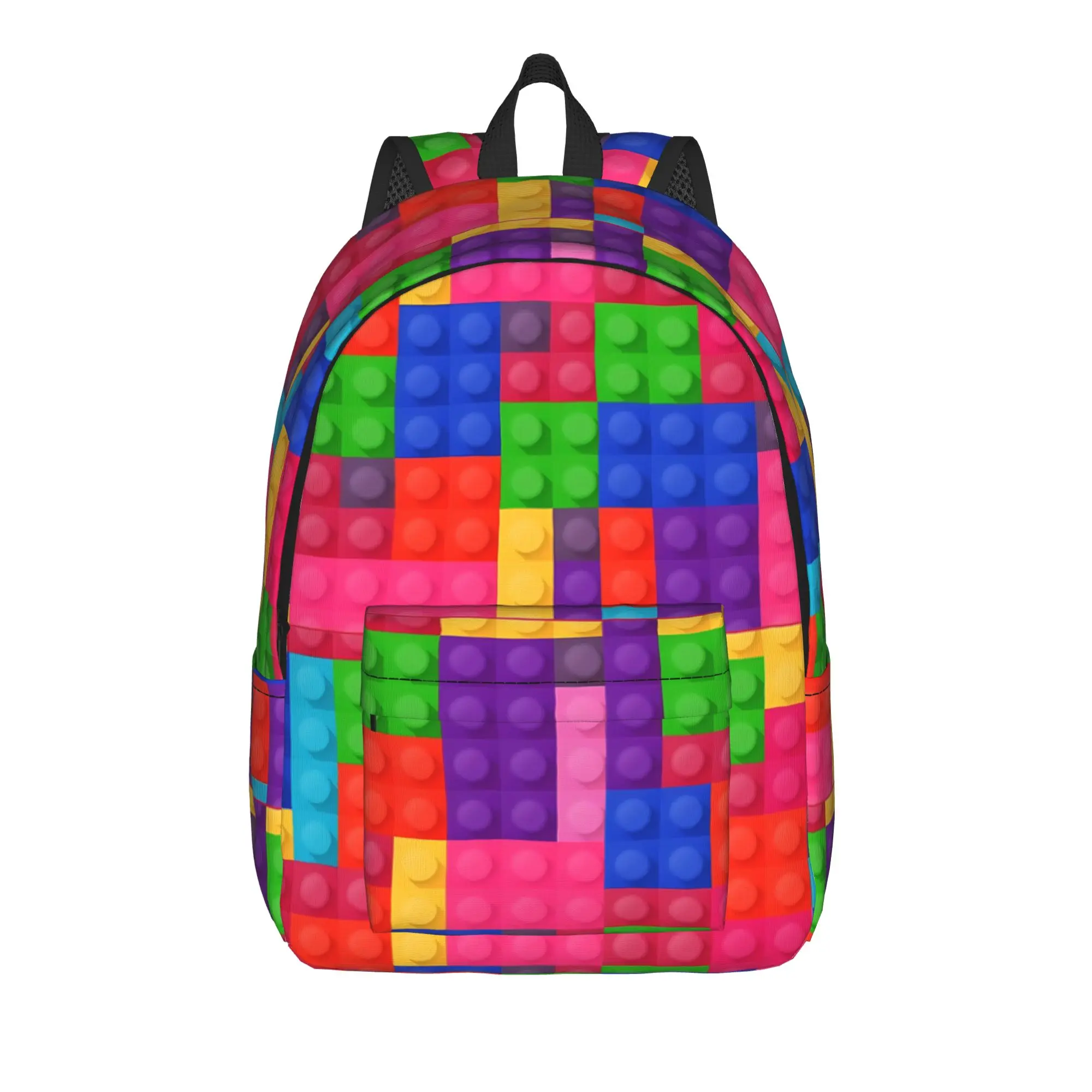 Building Blocks Backpack  Travel Backpacks Girl Designer Print School Bags Fashion Rucksack