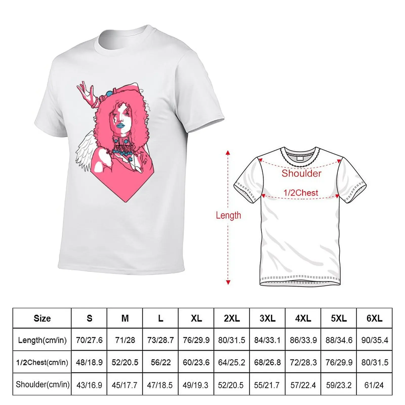 Angel - Pose T-Shirt quick-drying summer top oversized t shirt men