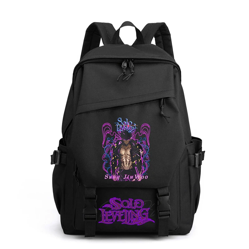 2025 New School Bags Hot Anime Solo Leveling Print Backpacks for School Teenager Girls Boys Sung JinWoo Street Style Book Bag