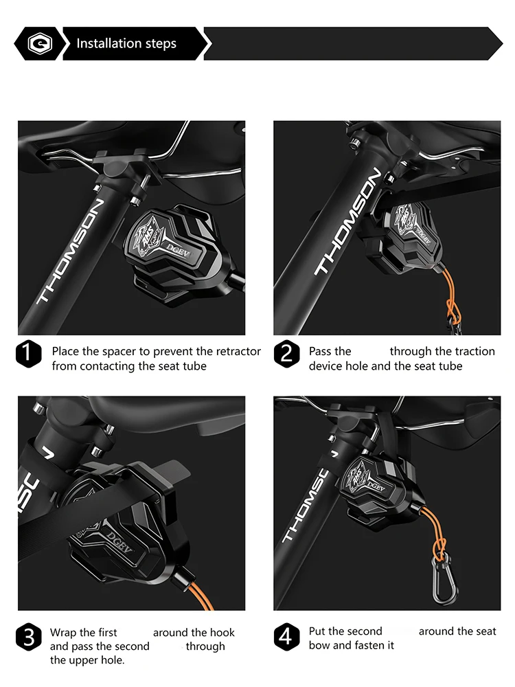 AliExpress NONE DGEV Retractable Bicycle Traction Rope Pull Rope With Hook Bicycle Tow Rope Strong Tension Safety MTB Trailer Rope Outdoor Tool