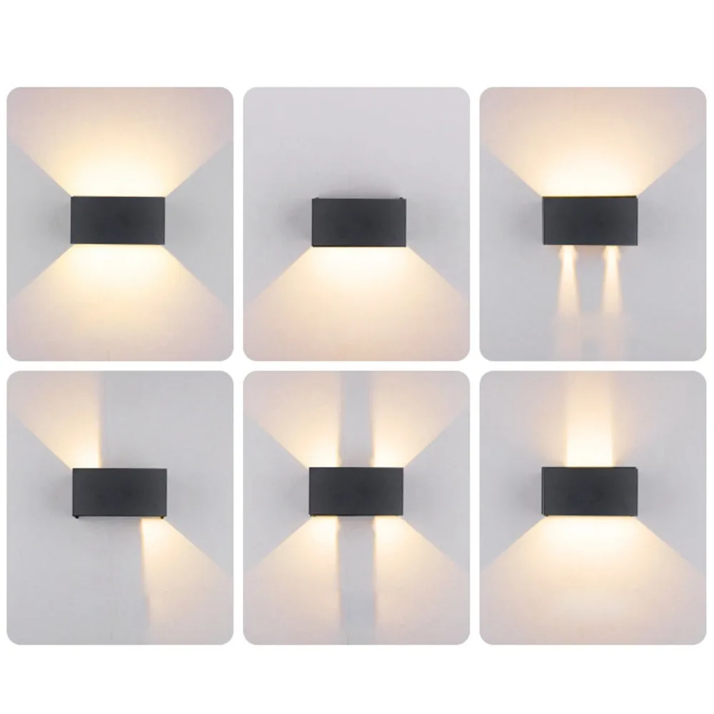Elegant IP65 Waterproof LED Wall Light AC 100-265V 24W Wall Lamp Adjustable Beam Angle Black Wall Light Bedroom