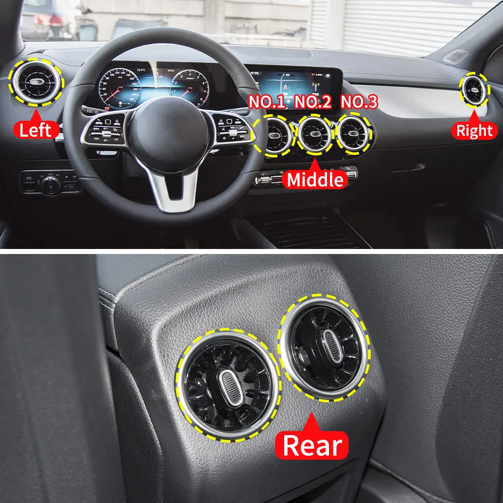 For Mercedes W247 Left Right Middle AC Vent Grille Air Conditioning Outlet Assembly For Benz GLA GLB B Class GLA180 B200 GLB220