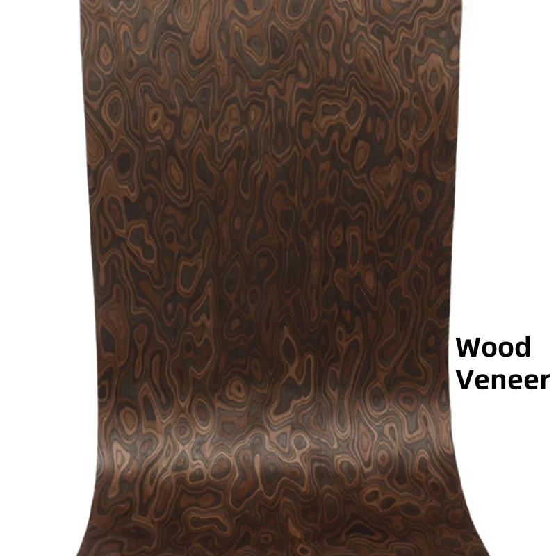 Technology Ebony Root Burl Wood Veneer Sheets for High-end Furniture Decoration Crafts DIY Panels Veneer L:2.5metersX580X0.25mm