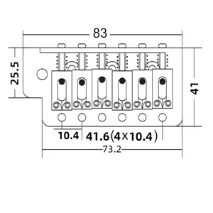 جسر نظام الاهتزاز Wilkinson-WOV02 لجيتار سترات ، نوع 6 برغي ، غيتار كهربائي ST ، فضي كروم أعلى 8 مبيعات جسر ويلكنسون - رقم 1