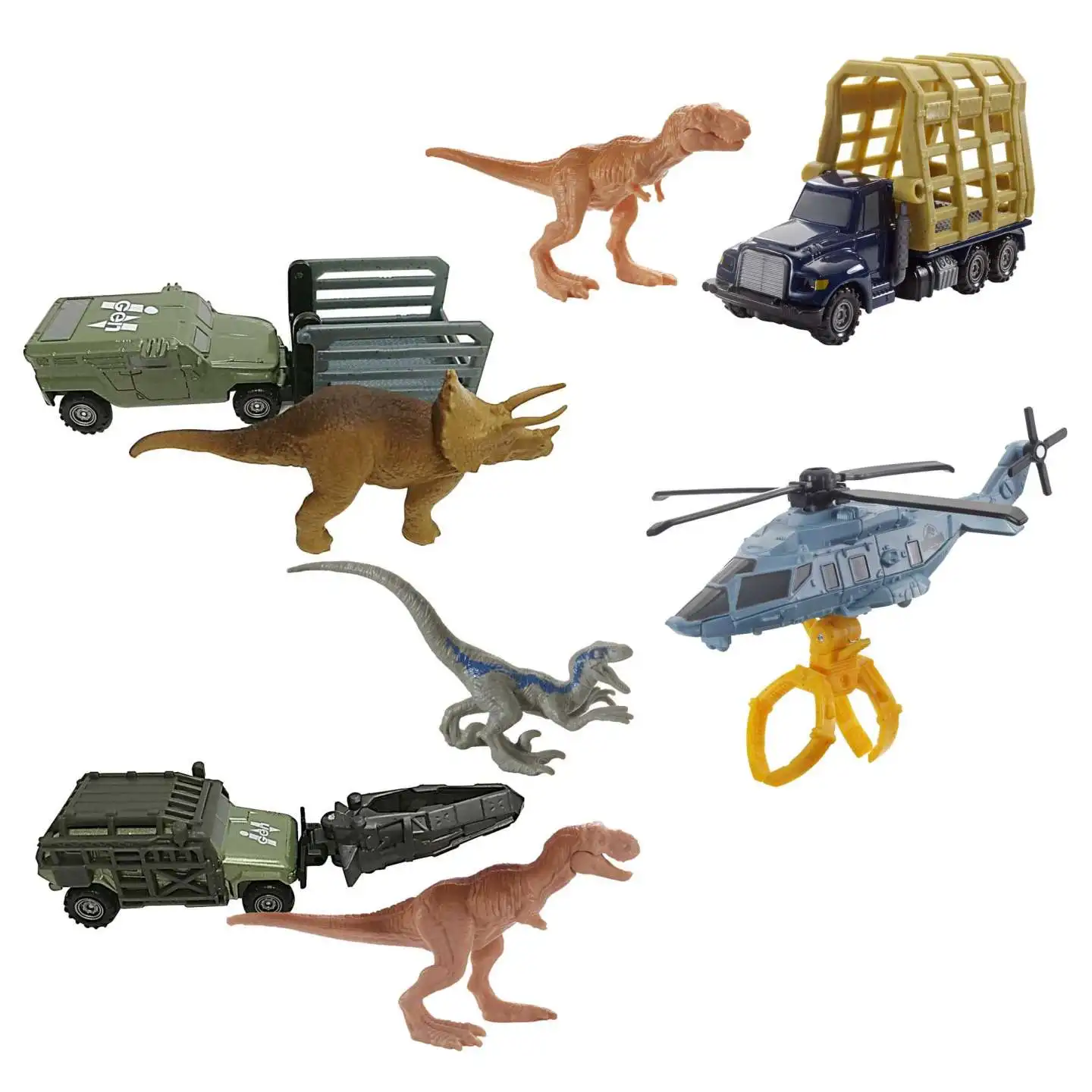 Jurassic World Matchbox Dino Transporters Toys Tyrannosaurus rex Linkage Pterosaur Helicopter Mini Dinosaur Toy Car Boys Toys
