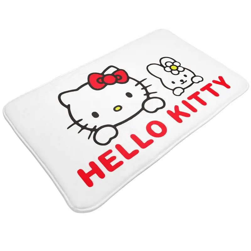 Custom Cartoon Anime Hello Kitty Doormat Mat Anti-Slip Kitchen Bathroom Garden Rug Carpet 40*60cm