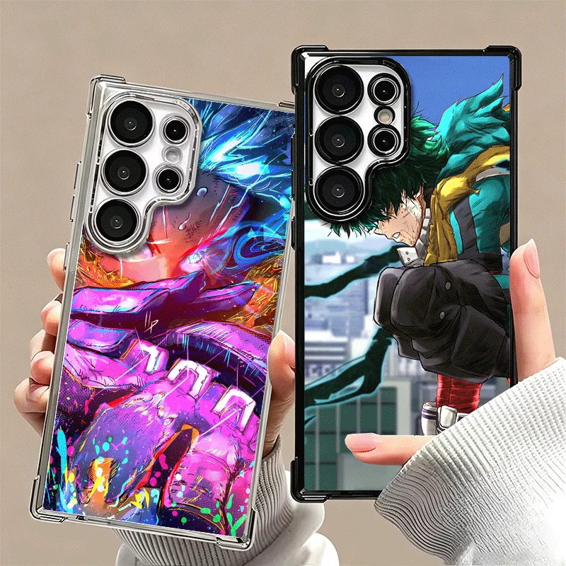 MHA My Hero Midoriya Izuku Deku Soft Phone Case For Samsung Galaxy S26 Ultra S25 Edge S24 FE S23 Plus S22 S21 + S20 Plating Anti