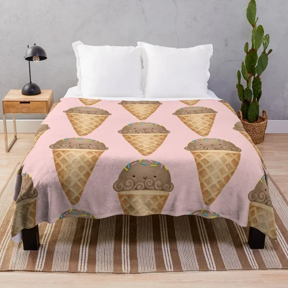 Chocolate ice cream Throw Blanket for sofa Luxury St Blankets