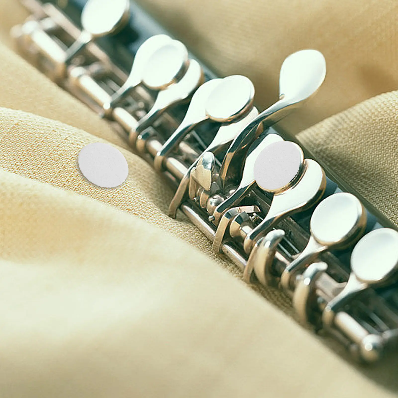 

24Pcs Bassoon Pads White Sheepskin Sound Hole Gaskets Bassoon Accessories Sound Blocking Cushions Repair Pads Sheepskin Cushions
