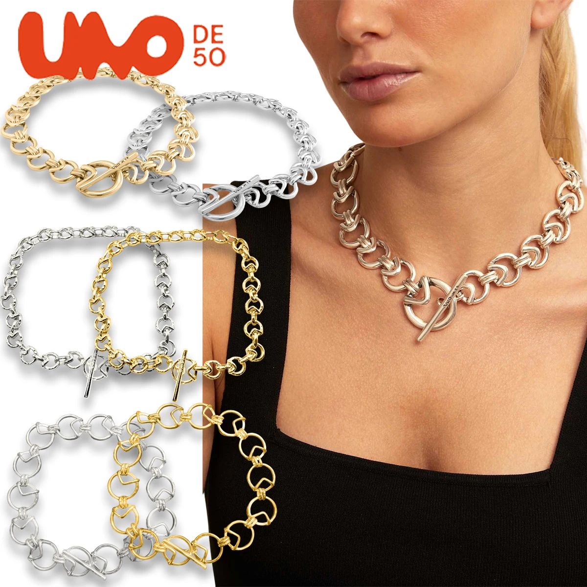 

UNODE50 necklace Light luxury, fashionable, trendy, high-end OT necklace, versatile temperament, attending a banquet